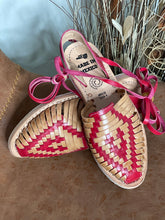Load image into Gallery viewer, PERLITA Lace-Up Huaraches - Red/Tan