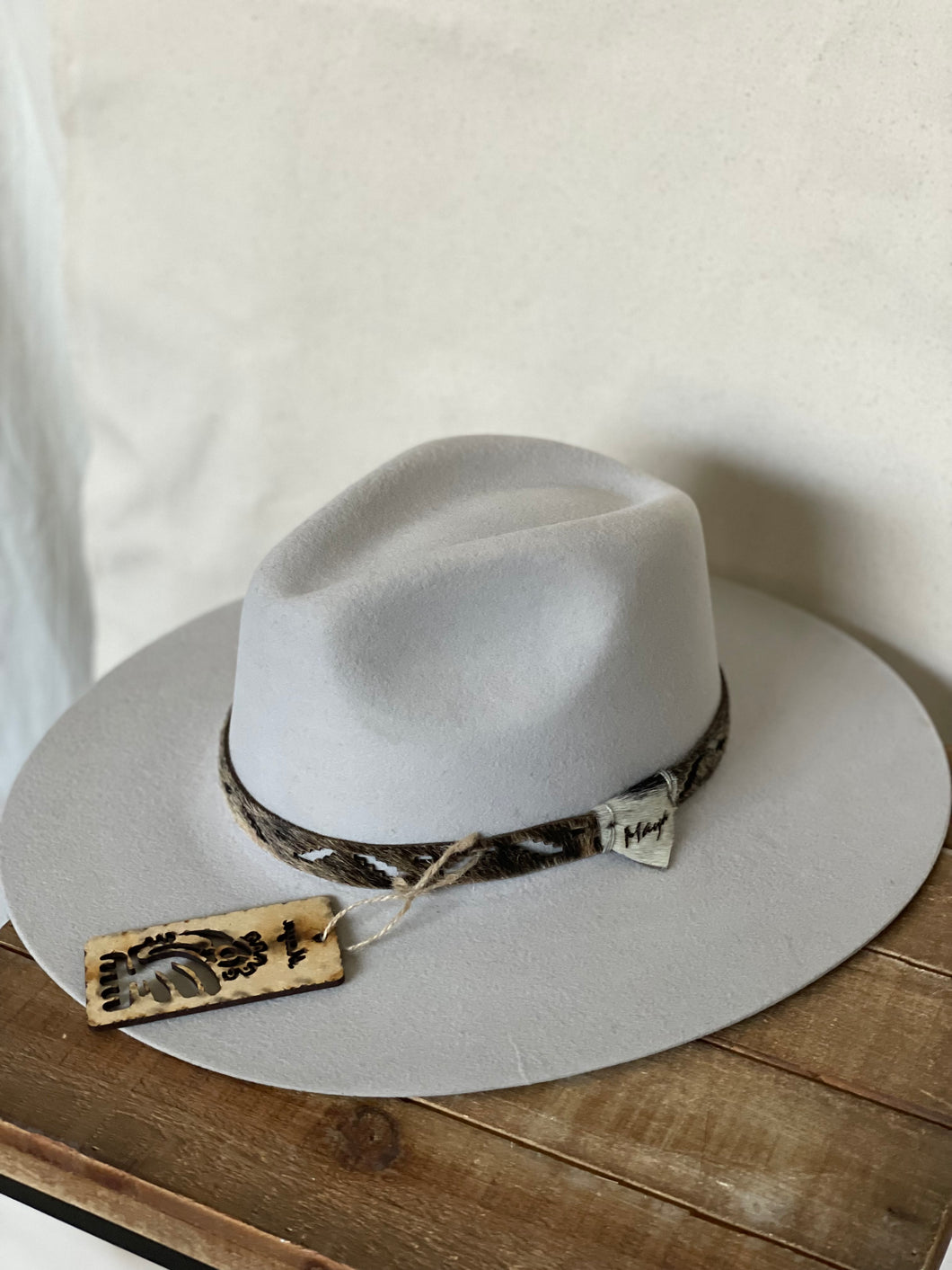 Sombrero Maya Sheep Wool With Cowhide Band