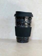 Load image into Gallery viewer, Talavera Travel Mug | Black on black
