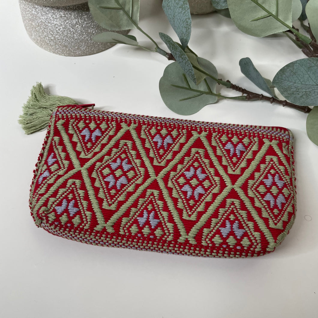 Handwoven cosmetic bag